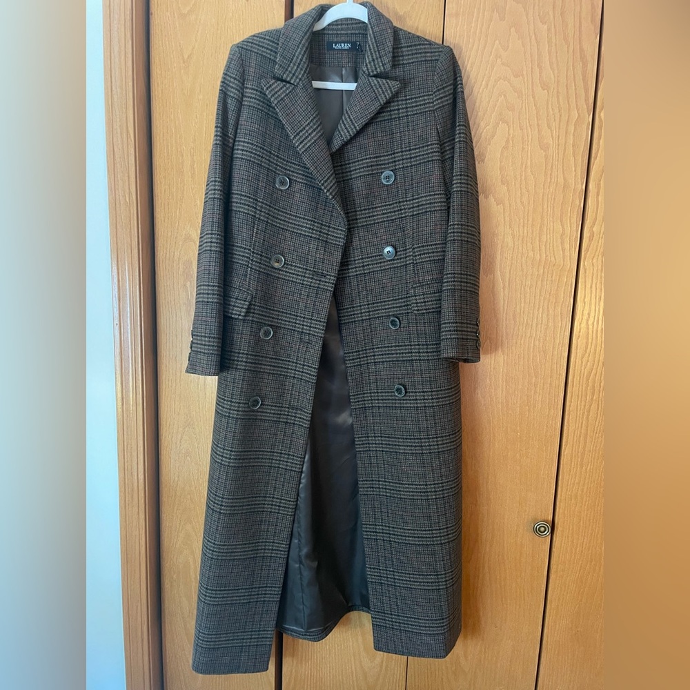 Ralph Lauren Brown Plaid Coat